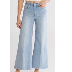 NWT FRAME Le Palazzo Crop Jeans in Blue Light Wash Springs Sz 30